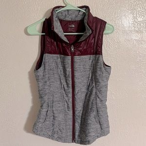 Northface maroon and grey vest